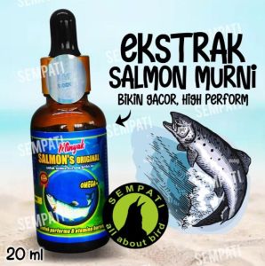 SEMPATI Minyak Salmon Original Omega Plus Vitamin Burung Berkicau Murai Lovebird Kenari Kacer Pleci Suplemen Burung Cepat Gacor