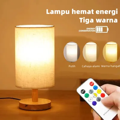UPUPIN Lampu Meja Lampu Led Bedside Lampu Desk Koridor kamar tidur ruang tamu lampu meja Lampu Vintage Lampu meja kayu