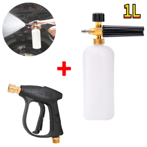 กระป๋องฉีดโฟม 1L ถังฉีดโฟมล้างรถ 1/4" ล้างรถยนต์ ฉีดฟองหิมะ สำหรับเครื่องฉีดน้ำแรงดันสูง ล้างรถสะดวก อุปกรณ์คาร์แคร์