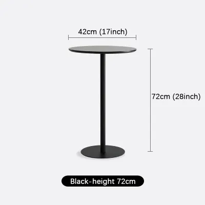 Magic Home Coffee Table High 102cm Round Nordic Bar Cafe Milk Tea Shop Balcony Iron Dining Side Table