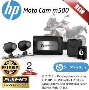 HP M500 Moto Cam Dual 2 channel Motorcycle Camera 1080P Built-in WiFi GPS and G-Sensor 136 Wide Angle Night Vision