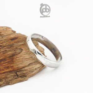 Cincin Anti Karat Pria-Wanita Perak 925 Simple Plain Lingkar Polos