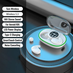 ZNW ชุดหูฟัง5.3บลูทูธไร้สายเล่นได้24ชม.หูฟังไร้สายติดตั้งในหูทนทานเสียง HIFI หูฟังคุณภาพกันน้ำหูฟังเอียร์บัดกันเหงื่อ