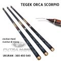 Joran Tegek Premium Orca Scorpio 360 450 540 X-Wrap Design High Carbon Ruas Panjang Atau Tangkai Tongkat Pancing Bahan Karbon Action Kaku Super Kuat Ringan Murah Berkualitas .. 