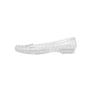 [Free Shipping] Korean square-toed jelly shoes shallow slip-on shoes crystal shoes PVC outdoor casual sandals slip-on dance shoes