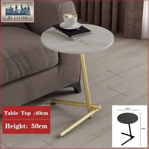 SG STOCK .Light luxury living room sofa rock panel coffee table Modern round small coffee table mini round table