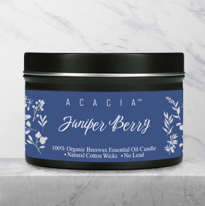 ACACIA Scented Candle Beeswax | Organic White Beeswax | Essential Oil | Organic Pure Essential Oil | Many Choices
