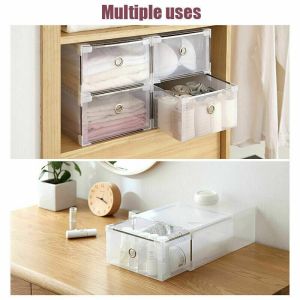 Fans Tone 1pc Stackable Shoe Box Storage Organizer Shoebox Storage Box