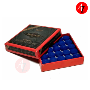 Brunswick Snooker Leather Cue Tips (14 mm) 1 box 50 pcs