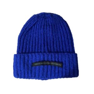 YUNAFIN นุ่มนุ่มๆ หมวกถักนิตติ้ง สีทึบทึบ ฤดูหนาวที่อบอุ่น หมวกขนสัตว์ฝากระโปรง  ลำลองแบบสบายๆ หมวกสกี ผู้หญิงผู้ชาย