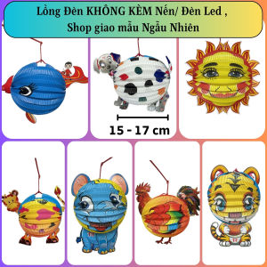 Đèn Lồng Trung Thu Hình Thú Giấy Xếp Lồng Đèn Trung Thu Giấy Xếp Hoạt Hình Đáng Yêu - Size Trung