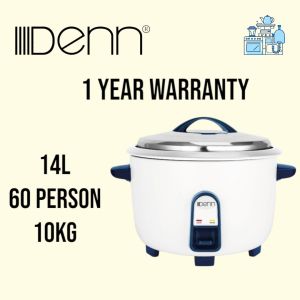 DENN RICE COOKER 14L 60 PERSON 10KG (RC-C140WH)