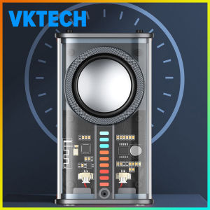 Vktech ลำโพงเสียงเมชาลำโพง TWS มีช่องเสียบ5.0/5.1ช่องเสียบ USB ไร้สายลำโพงซับวูฟเฟอร์3โหมดไฟ LED สำหรับงานปาร์ตี้