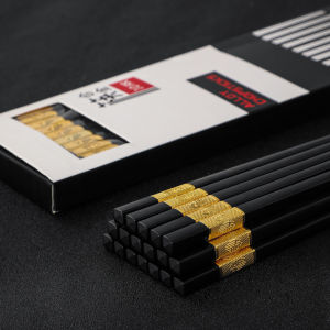 10 Pasang Sumpit Elegan Anti Lengket Berkualitas Premium Anti Bakteri Jamur Korean Style