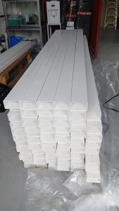 PVC tubular downspout plain 2.5x4 / 4ft (Atlanta industries inc)