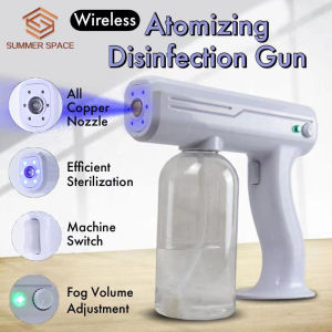 🔫💨Penyembur Pembasmi Kuman Tanpa Wayar 800ml Sinaran UV Biru Mudah Dibawa Cas USB | Wireless Portable Atomizing Disinfectionn Sprayer Gun USB Charging with Blue UV Light ❌🦠❌