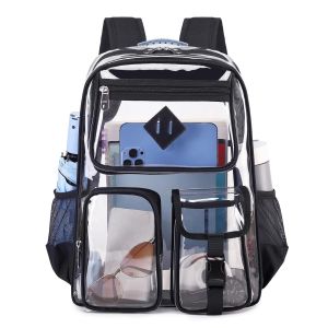 Transparent Bag High Quality Waterproof Thickened Clear Backpack Large Capacity PVC Backbag