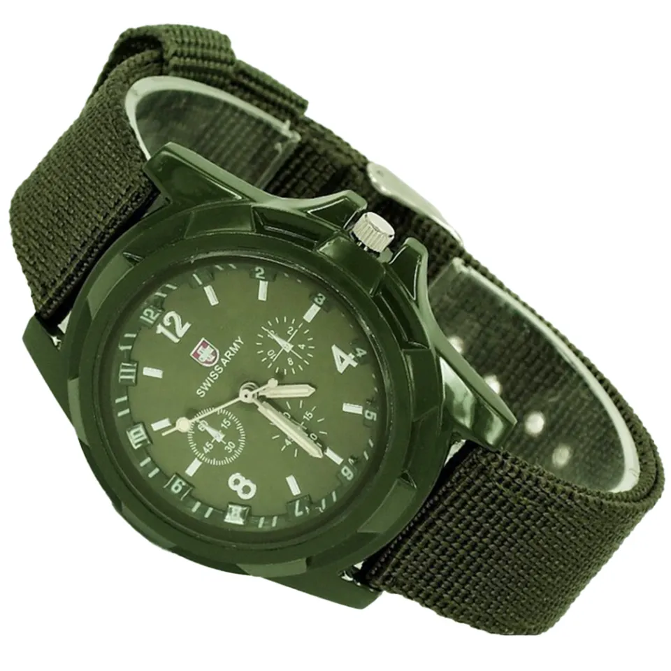 BC Men Quartz Watch Nylon Army Watches Canvas Strap Casual Sports