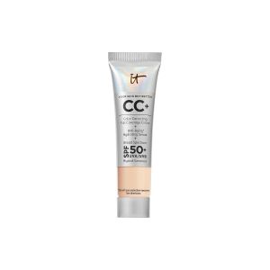 IT CosmeticsCC+ Cream with SPF 50+ Full Coverage Natural Foundation Color Correcting Foundation + Concealer - Hydrating Serum Hyaluronic Acid + Niacinamide for Mature Skin