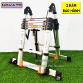 Thang nhôm rút đôi chữ A Nakata NEW, Chiều cao chữ A từ 1m9, 2m2, 2m5, 2m8, 3m2, 3m6, 4m1. Bảo hành 2 năm. 