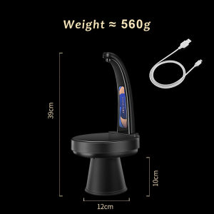 Justliving 1 cái máy bơm vòi nước điện tử trụ uống nước thùng máy bơm nước khay bình rót nước tự động máy bơm nước di động đài phun nước uống trụ uống nước sạc usb thông minh cảm biến áp suất thẳng đứng