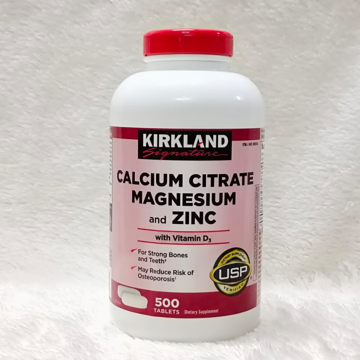 Kirkland Calcium Citrate Magnesium and Zinc 500 Tablets Lazada Indonesia