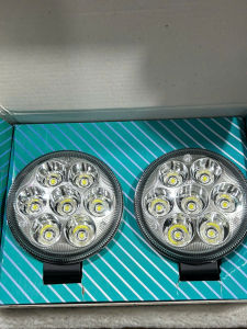 Đôi đèn led trợ sáng ô tô RUNLAI 7 mắt tròn. Điện 12v và 24v dùng chung