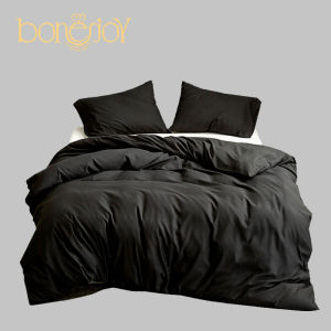 【discount store】Bonenjoy Duvet Cover Queen Size Black Color Bedclothes Comforter Cover King edredom Microfiber Quilt Cover(pillowcase need order
