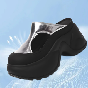 Summer New Womens High Heel Sandals Thick Bottom Anti-Slip Platform Roman Slippers Comfortable Casual Pure Color Beach Shoes