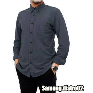 KEMEJA PRIA PANJANG atasan bahan katun cutting slimfit casual