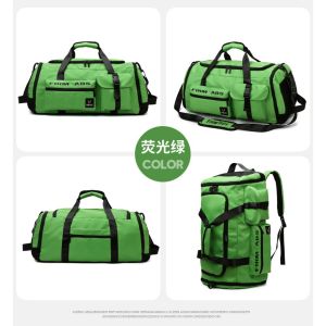 [𝗙𝗿𝗲𝗲𝗗𝗲𝗹𝗶𝘃𝗲𝗿𝘆] 45L Large Travel Carry Shoulders Bag Fitness Backpack Waterproof Sports Gym Duffel