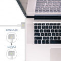 Sạc Mac-book Phù hợp 45W 60W 85W Chân L Chân T Pro Air A1466 A1278 An Toàn Ổn Định USB-C Charger dài 1.8M Cáp Sạc Nhanh Bộ Sạc 96W Power Delivery cổng Type CAdapter kèm Cáp Fast PD Charger for Air Pro AC Adapter. 