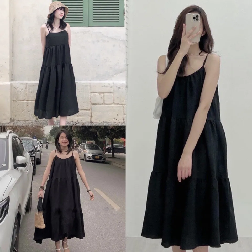 Váy 2 dây đen - Váy Fashion