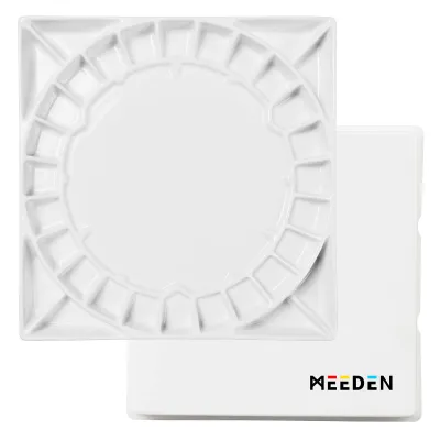 MEEDEN Large Ceramic Watercolor Palette with Plastic Cover Porcelain Paint Palette for Watercolor Painting with Lid Mixing Paint12-3/5-Inch - White
