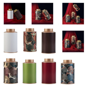 Nhỏ hộp đựng nhà bếp Tròn Rỗng Tinplate Trà Lưu Trữ Container Mini Xách Tay Cookie hộp kẹo Trà Packagings Hộp