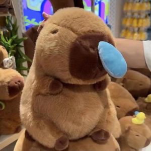 Gấu Bông Capybara chảy nước mũi đáng Yêu Chuột lang Capy bara mũi rút có thể kéo ra được chất liệu lông mịn Thú Nhồi Bông