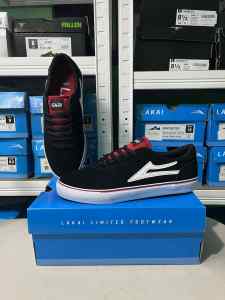 Lakai Manchester Black Red Suede