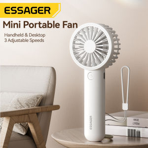 Essager Hand-Held Fans Type C Cooling Desk Fans 1200mAh Stand Fan Portable Hand Table Mini Fan Three-speed Wind Control