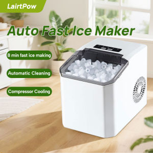 Aeomjk CM5520 Fully Automatic Fast Ice Maker Produce Ice Cubes in 8 Min 220V Home Ice Maker Auto cleaning compressor ice making