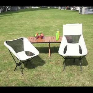 Outdoor Camping Chair Portable Folding Moon Chair Foldable Beach Fishing Chair with Bag for Camping