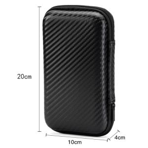LIEYH Dust-proof Headphones Carrying Case Waterproof Shockproof Earphone Storage Bag Travelling Handbag Soft Flannelette Lining Electronic Products