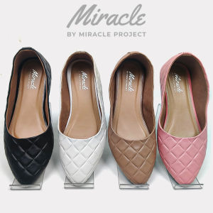 Cyra Series 07 - Flat Shoes Sepatu Wanita Selop Slip On Sol Karet Miracle By Miracle Project