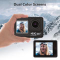 Andoer 4K60FPS ความละเอียดสูงพิเศษ WiFi กล้องแอคชั่นแคมเมราหน้าจอ Dual 170 ° มุมกว้าง30เมตรกันน้ำพร้อมรีโมทคอนโทรล1แบตเตอรี่ลิเธียมไอออนอุปกรณ์เสริมที่ติดตั้งชุดสีดำ. 