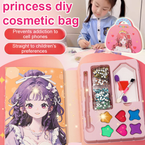 [Exclusive Childrens Makeup Room] Fashion Princess Makeup Bag Toy Childrens New Year Gift Birthday Toy Non-Toxic Dollhouse Simulation Pretend Play Toys