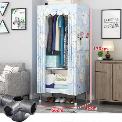 wardrobes 23mm thick steel pipe reinforced with thick steel pipe can withstand 1600KG cabinets wardrobes cloth