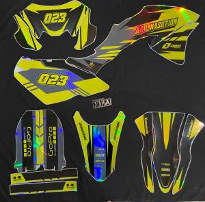 Decal sticker klx 150 bf kuning crome full body keren D-A3-566