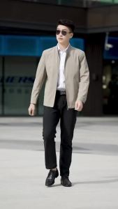 Mens Executive Jacket With Lapel Executive Business Loose Lapel Thin Jacket All-Match Sport Handsome Jacket. AutoMaxion