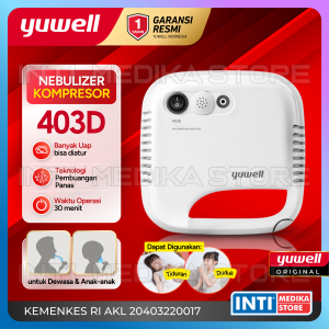 YUWELL - Nebulizer Compressor Portable FlowAdjustable 403D | Alat Uap