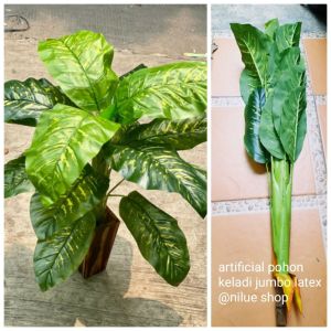 pohon keladi jumbo artificial tanpa.pot pohon palsu tanaman hias daun keladi latex duan jumbo pohon jumbo artificial pohon plastik dekorasi