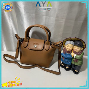 TAS LONGCHAMP NEW VARIANT!! TAS WANITA CUIR HONEY BROWN MIRROR SLINGBAG
